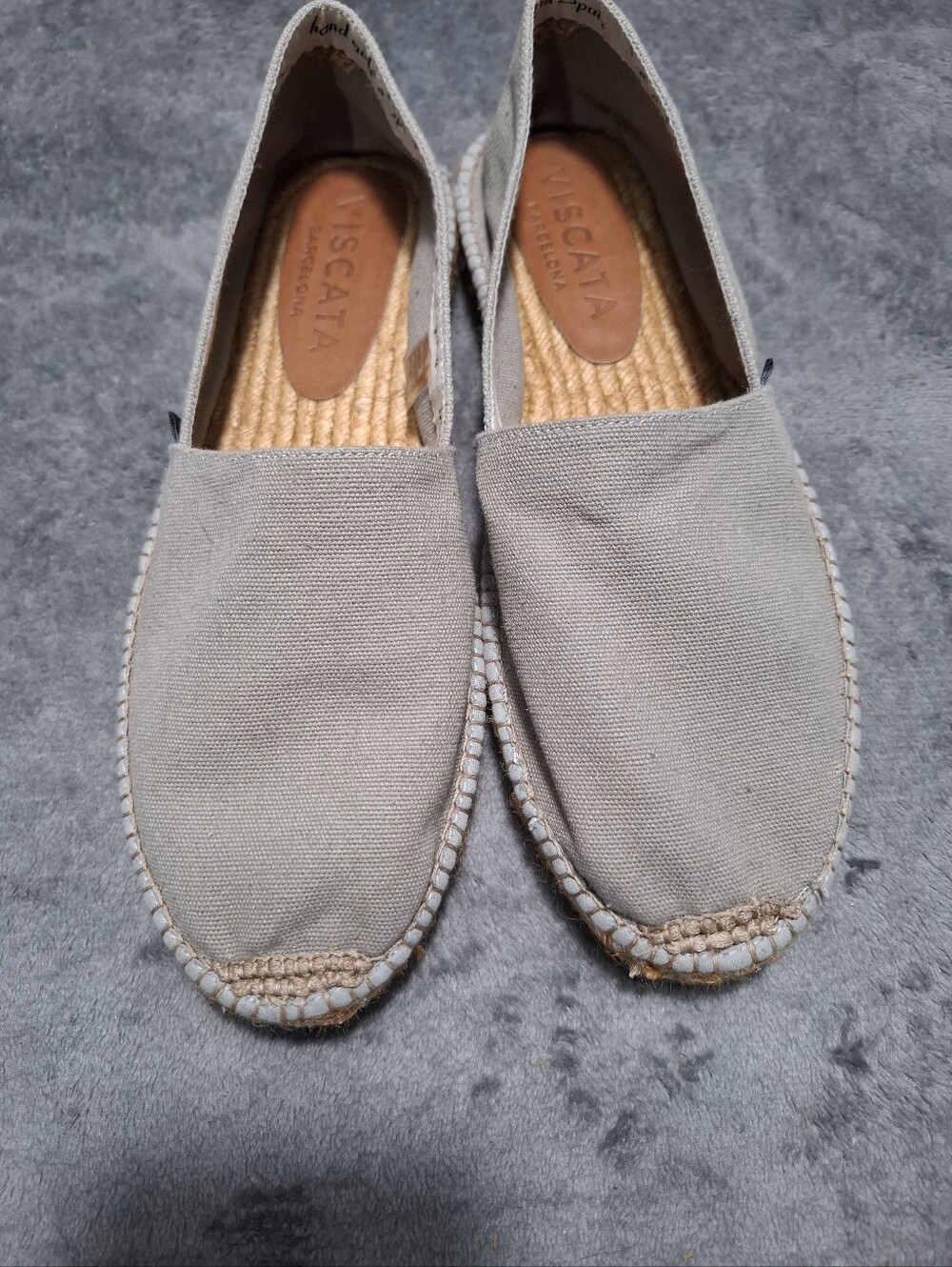 Viscata Men's Canvas Espadrilles Gray Size 43 (US 10) Casual Summer Shoes - Picture 8 of 13